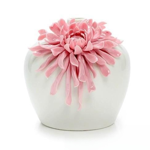 Handmade Chrysanthemum Vase, ceramic vase — view 5
