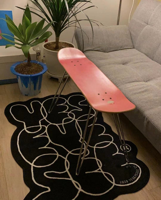 Letter-Shaped Velvet Floor Mat — main view