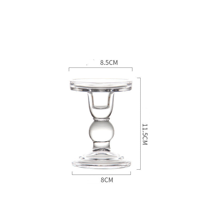 Clear Glass Candle Holder Set — view 4