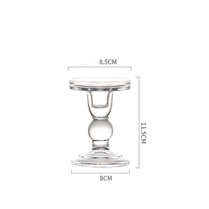Clear Glass Candle Holder Set — view 4