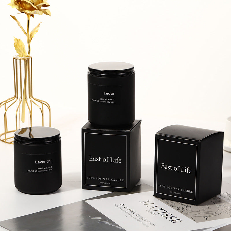 Frosted Glass Smokeless Soy Candle — main view