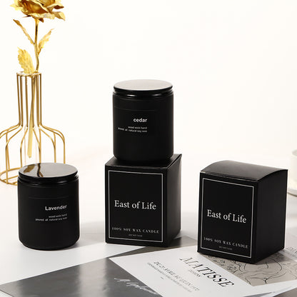 Frosted Glass Smokeless Soy Candle — main view