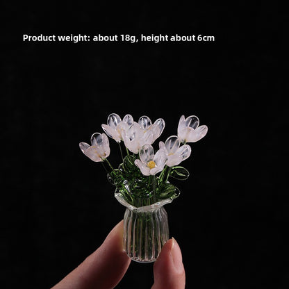 Handmade Glass Bouquet & Vase — view 15