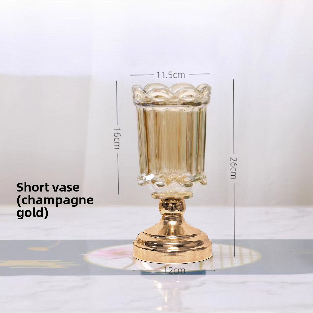 Artisan Glass Vase, hand-crafted glass — view 6