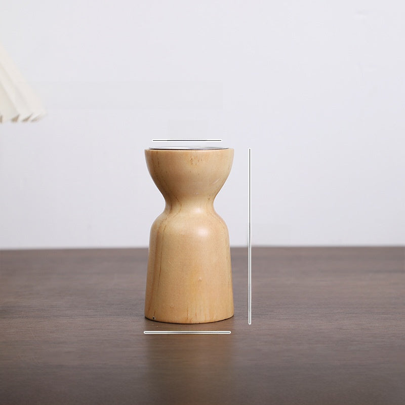 Nordic Wood Candle Holder, wooden decor — view 10