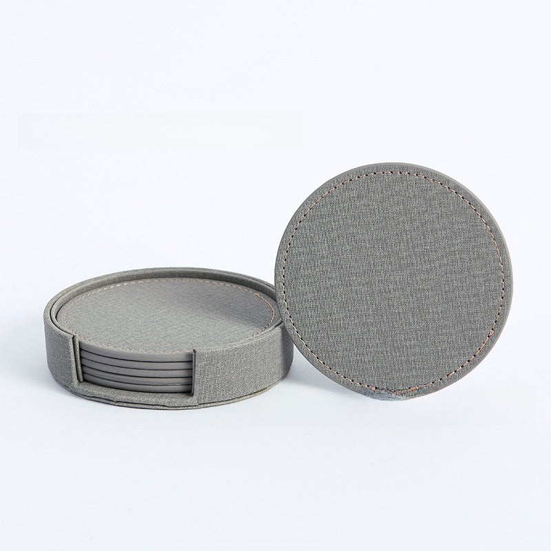 Double-Sided Leather Coaster Set — view 16