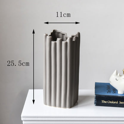 Nordic Irregular Ceramic Vase — view 4