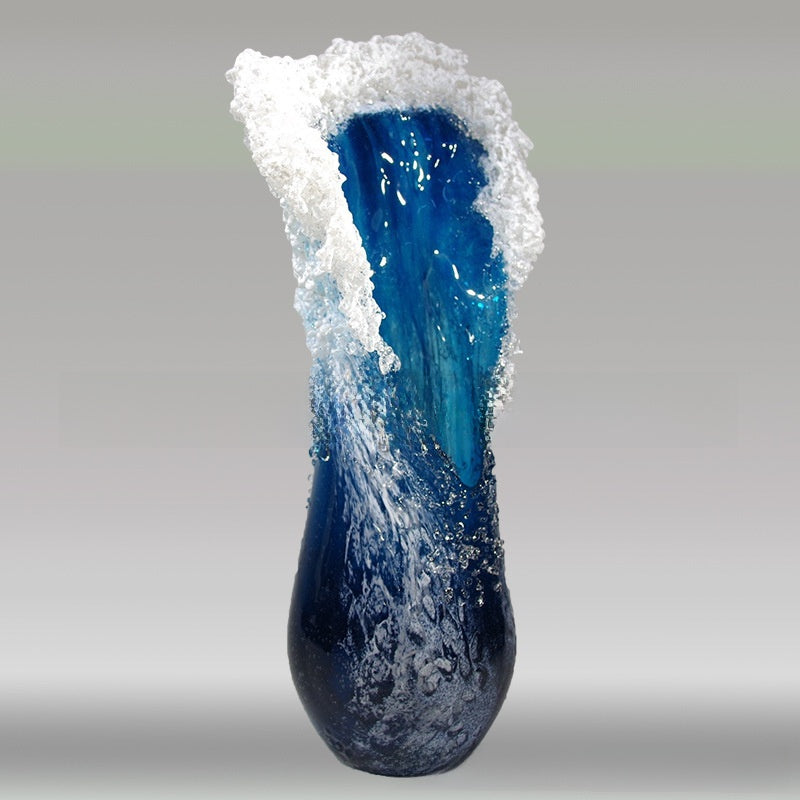 Ocean Wave Resin Vase, resin decor — view 7