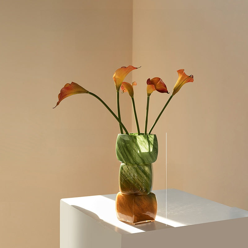 Gradient Geometric Glass Vase, glass vase — view 6