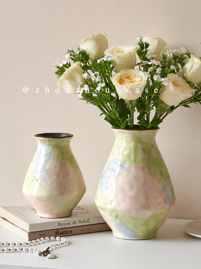 Gradient Artisan Ceramic Vase, artisan vase — view 3