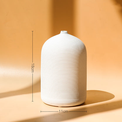 Striped Ceramic Vase — view 4