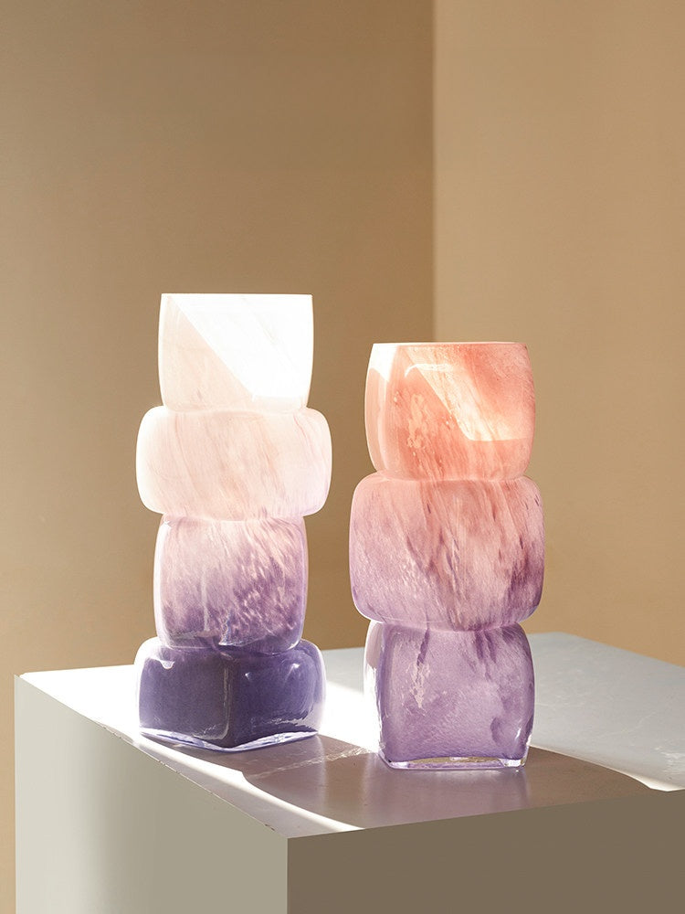 Gradient Geometric Glass Vase, glass vase — view 2