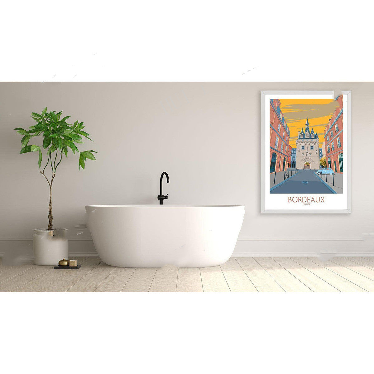 Bordeaux Vintage Travel Print — view 5