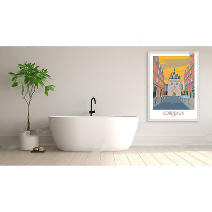Bordeaux Vintage Travel Print — view 5