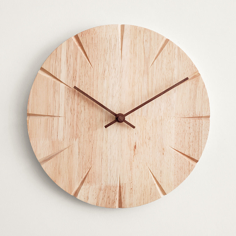 Nordic Solid Wood Silent Wall Clock — view 6
