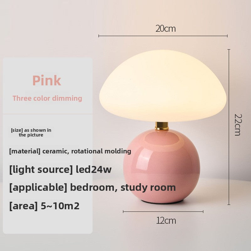 Mushroom Shape LED Table Lamp with Dimming Function, ceramic mushroom LED lamp — view 7