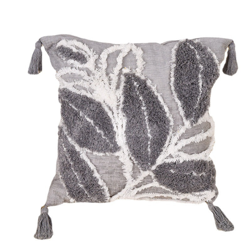 Tufted Leaf Throw Pillow Cover — view 5