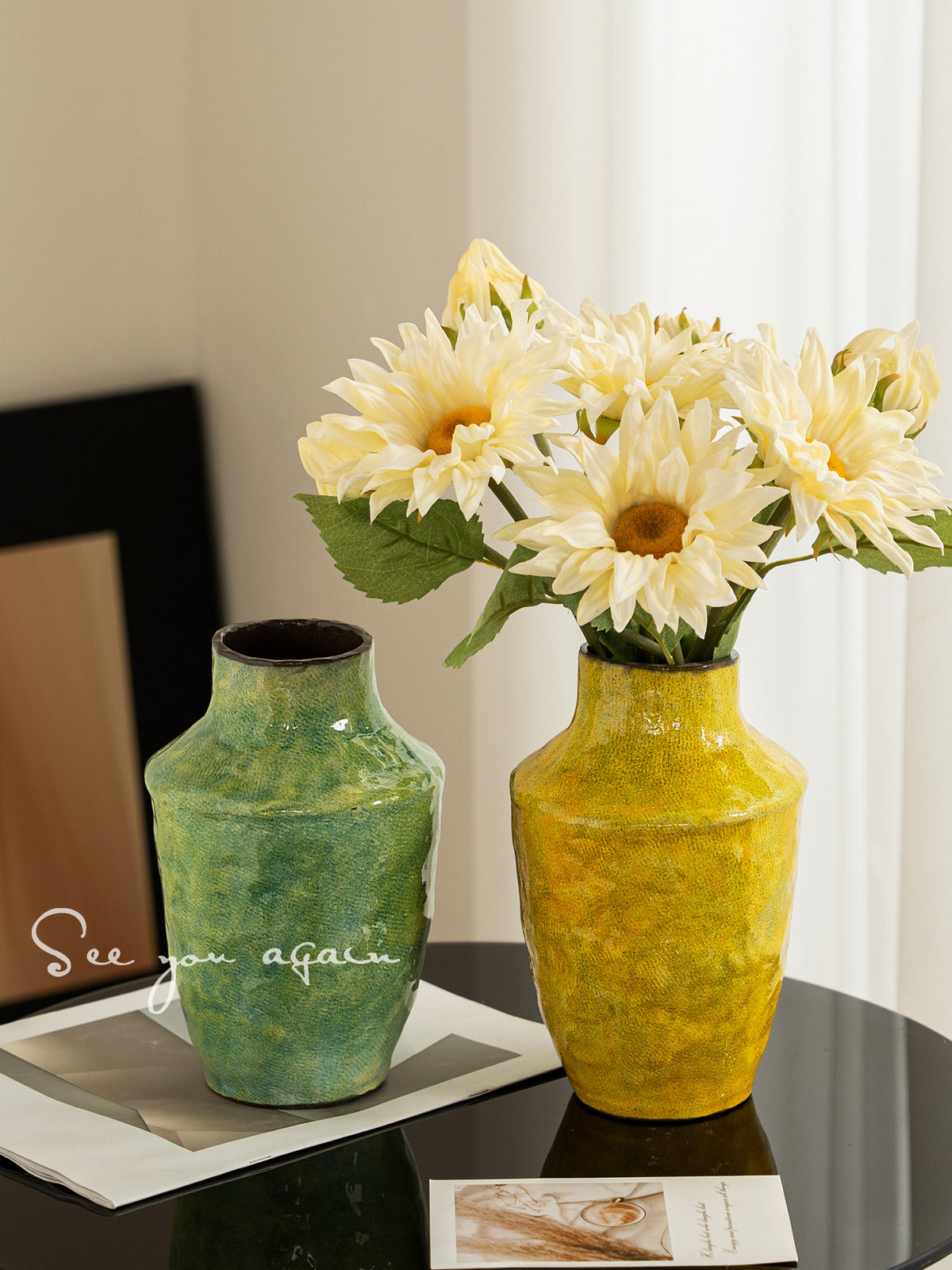 French Retro Ceramic Vase, vintage-style vase — view 4