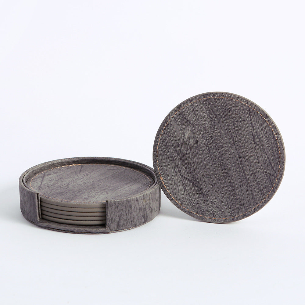Double-Sided Leather Coaster Set — view 15