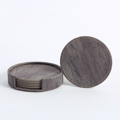 Double-Sided Leather Coaster Set — view 15