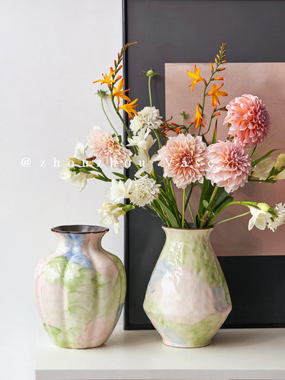 Gradient Artisan Ceramic Vase, artisan vase — view 5