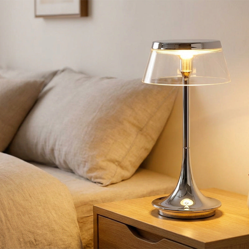 Touch Control Type-C Charging Desk Lamp, chrome touch-dimming desk lamp — view 4