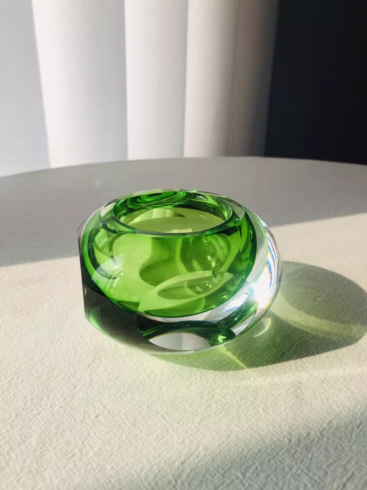 Handcrafted Blown Glass Ball Vase — view 4