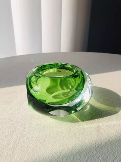 Handcrafted Blown Glass Ball Vase — view 4