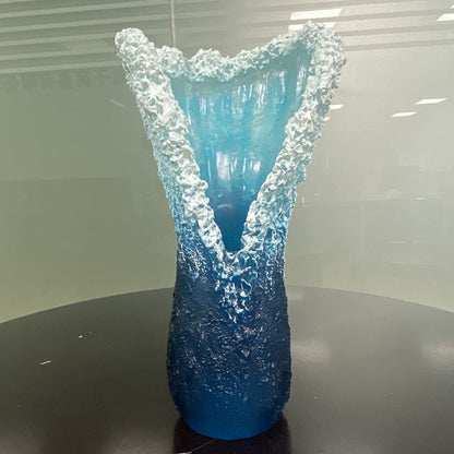 Ocean Wave Resin Vase, resin decor — view 3