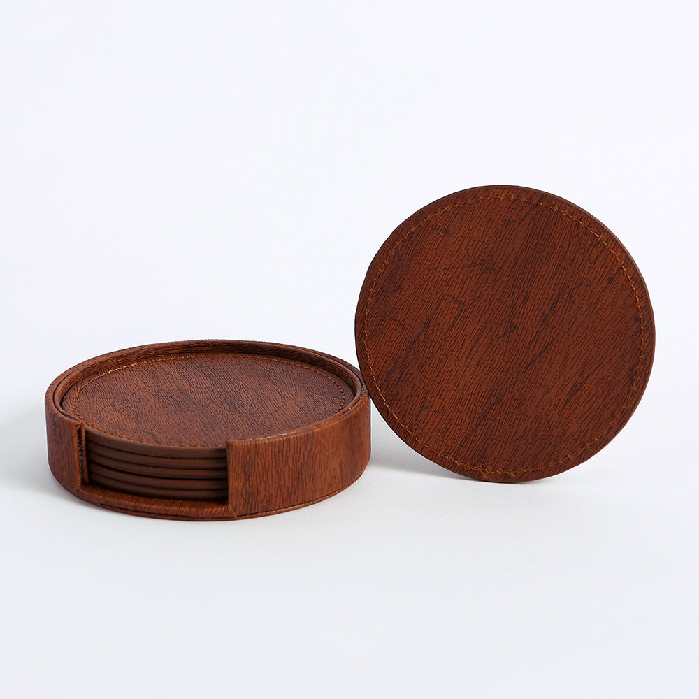 Double-Sided Leather Coaster Set — view 12