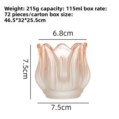 Frosted Glass Tulip Candle Holder — view 8