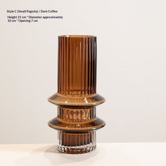 Amber Glass Craft Vase — view 2