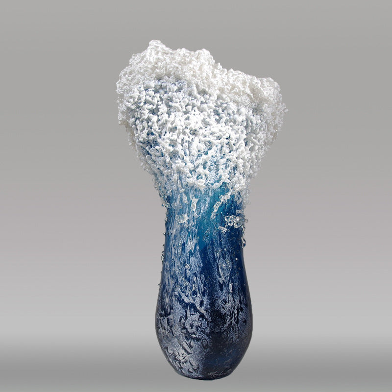 Ocean Wave Resin Vase, resin decor — view 2