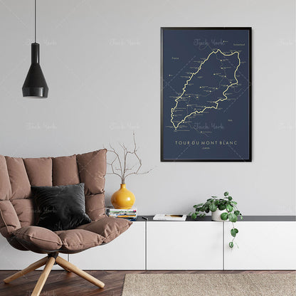 Custom Hiking Route Map Print — view 5