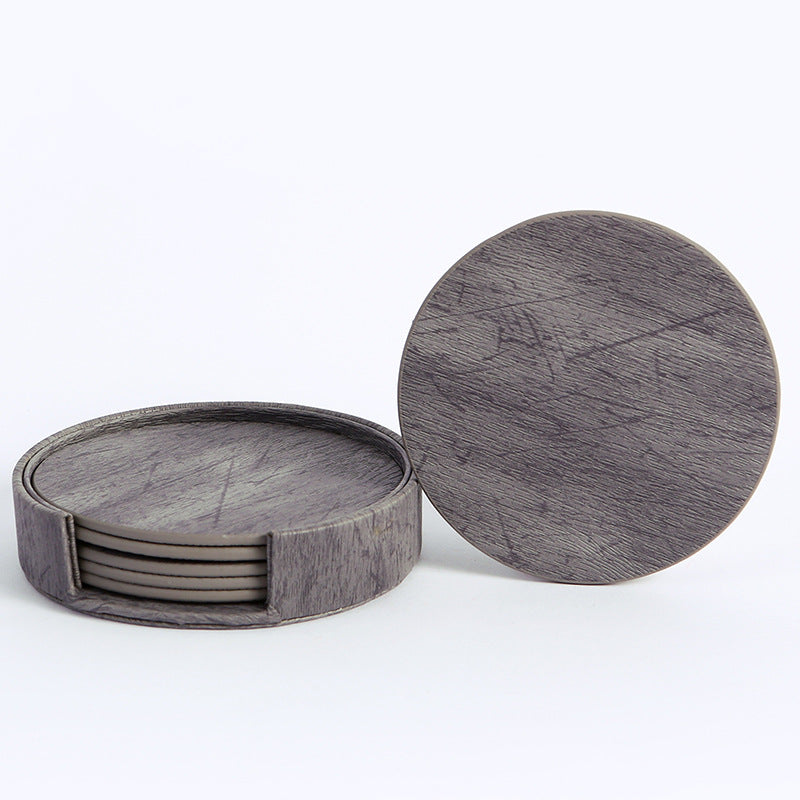 Double-Sided Leather Coaster Set — view 9