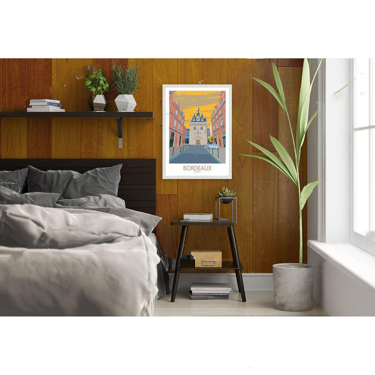 Bordeaux Vintage Travel Print — view 3