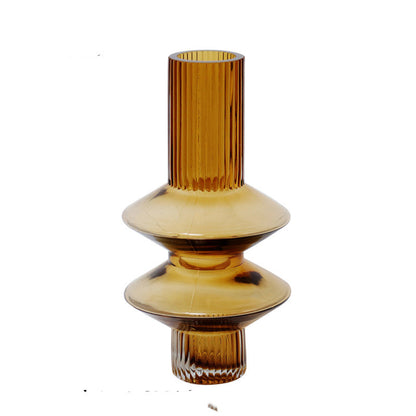 Amber Glass Craft Vase — view 4