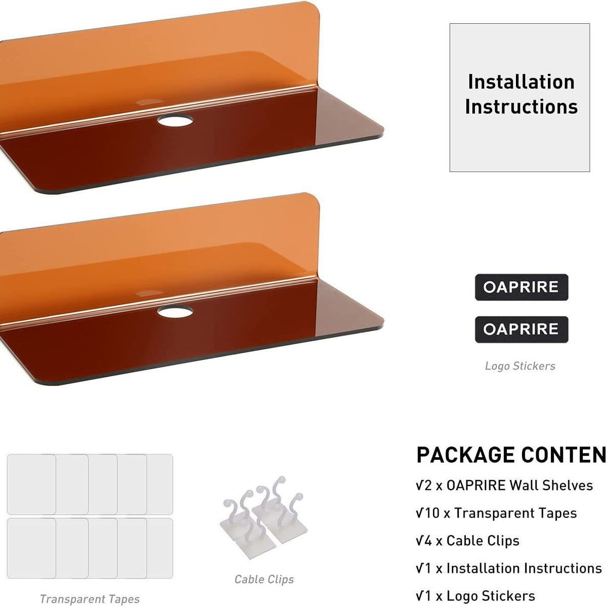 Adhesive Floating Storage Shelf — view 7