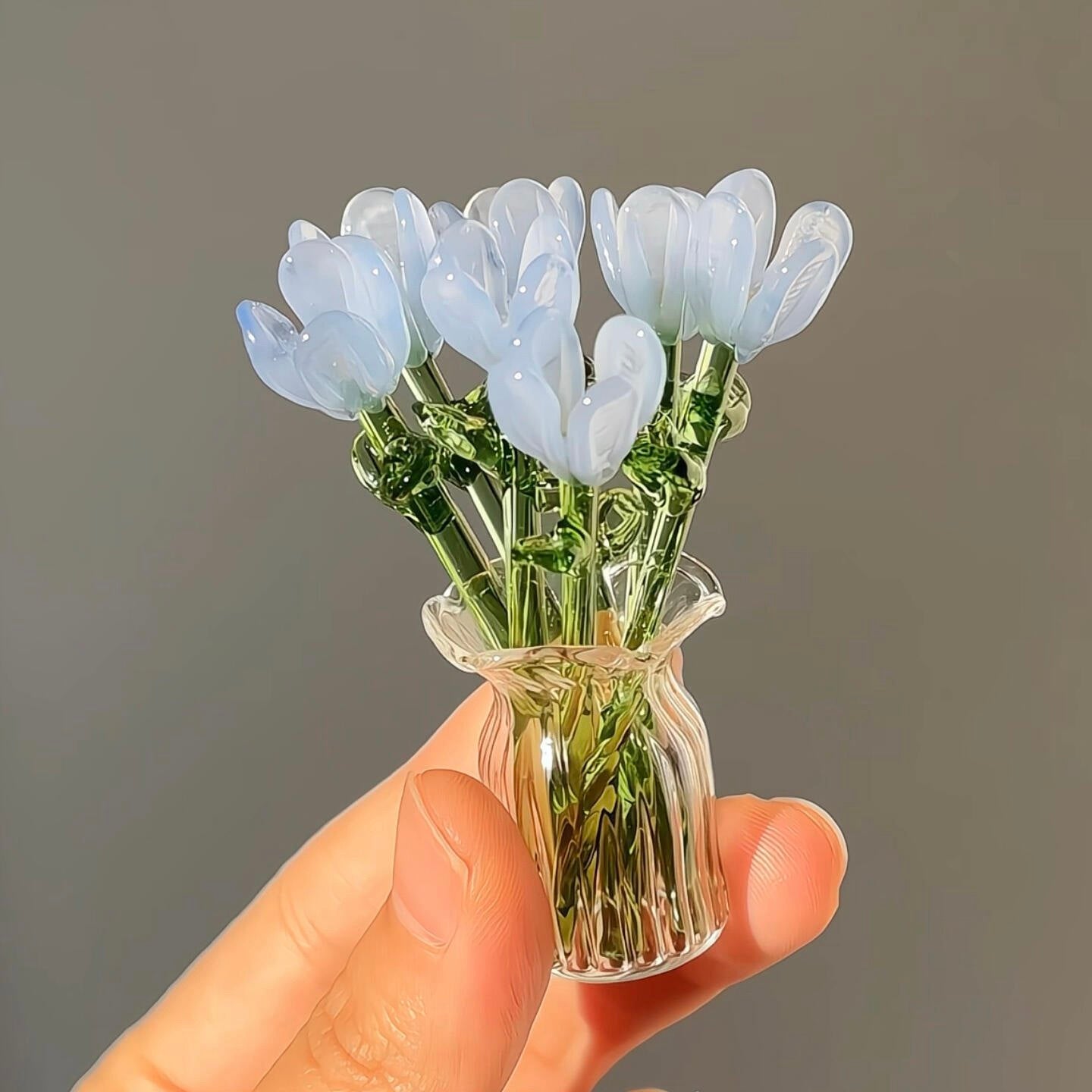 Handmade Glass Bouquet & Vase, glass decor — view 4