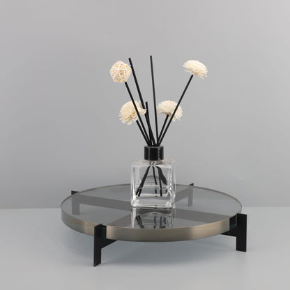Smoke-Grey Crystal Tray — Nordic decorative tray | BYHIMSELF