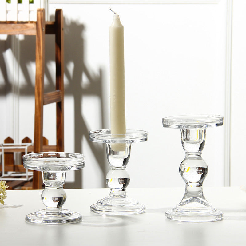 Tall-Footed Glass Candle Holder — view 5