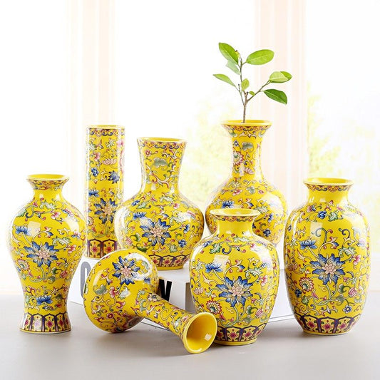 Hand-Painted Vase — artisan painted ceramic vase | BYHIMSELF