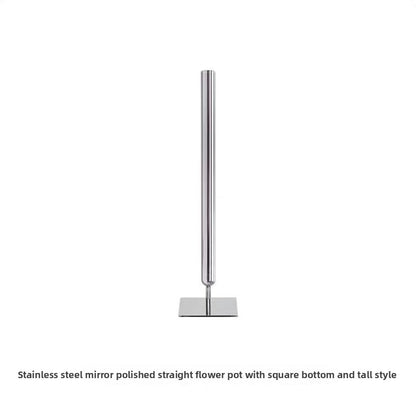 Geometric Steel Vase, faceted metal vase — view 6