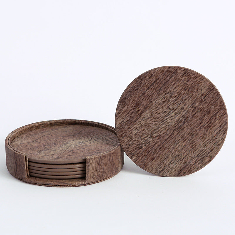 Double-Sided Leather Coaster Set — view 7