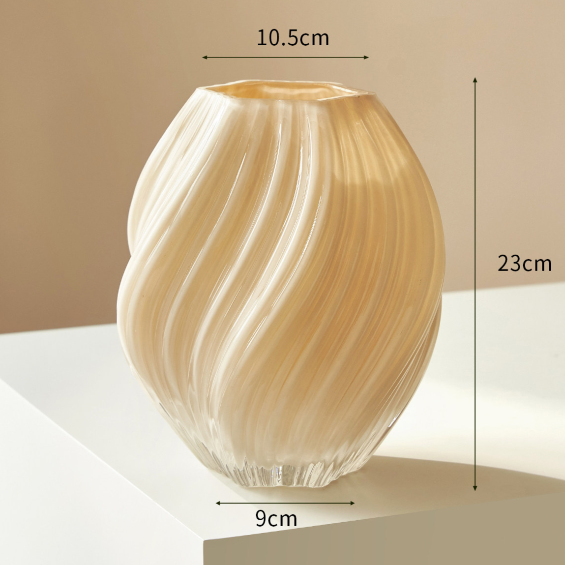 Hand-Blown Irregular Glass Vase, glass vase — view 7