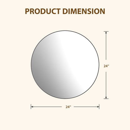 Round Metal-Frame Wall Mirror — view 10