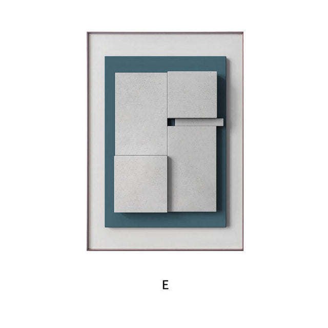 Geometric Abstract Canvas Wall Art — view 3