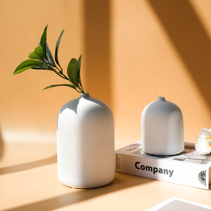 Striped Ceramic Vase — view 5