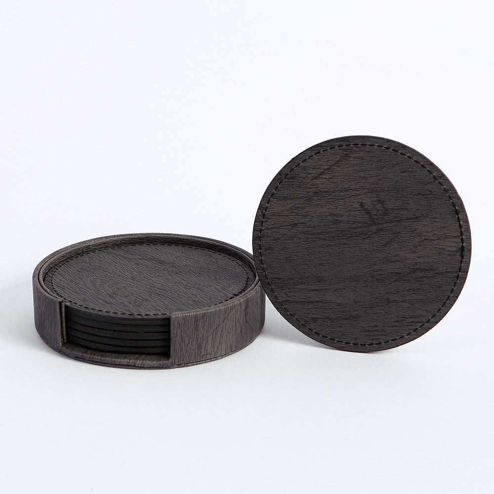 Double-Sided Leather Coaster Set — view 14