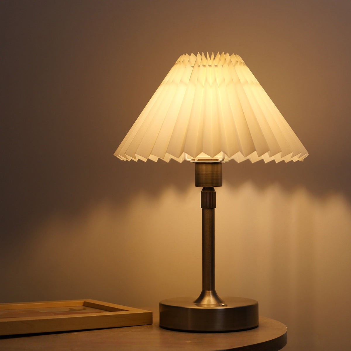 USB Table Lamp, fabric shade USB table lamp — view 7